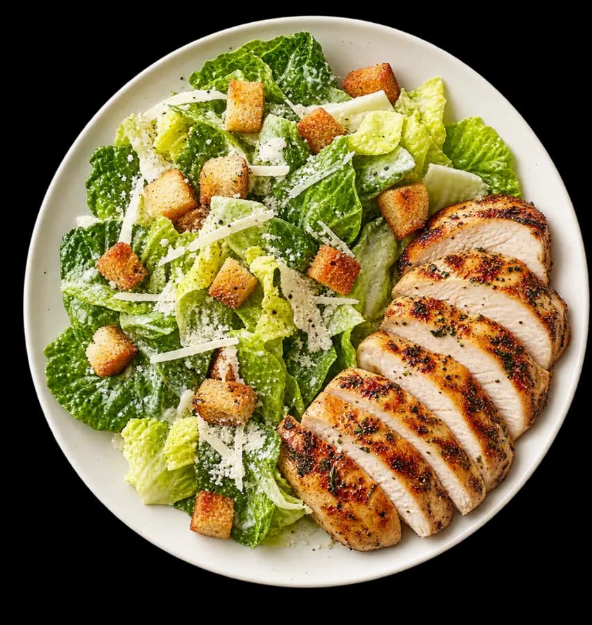 Pollo con ensalada César